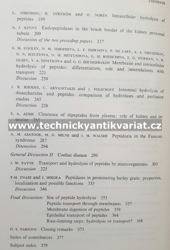 Peptide Transport and Hydrolysis (1977)