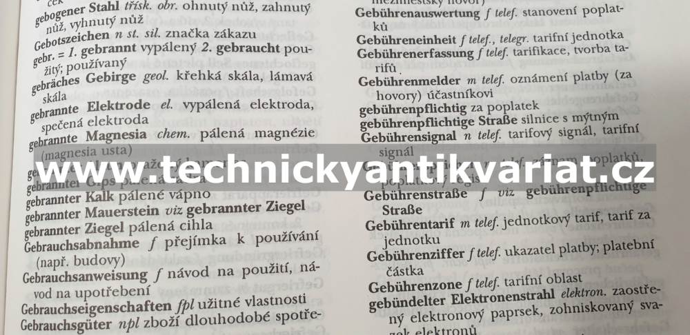 Německo-český vědeckotechnický slovník, Deutsch-tschechisches wissenschaftlich technisches Worterbuch (1997)