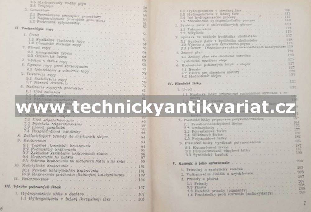 Technologia organických látok - M.Maryško (1959)