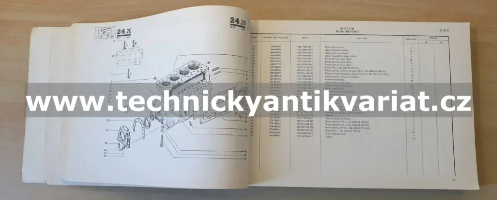 Avia A31.1 - katalog náhradních dílů (1988)