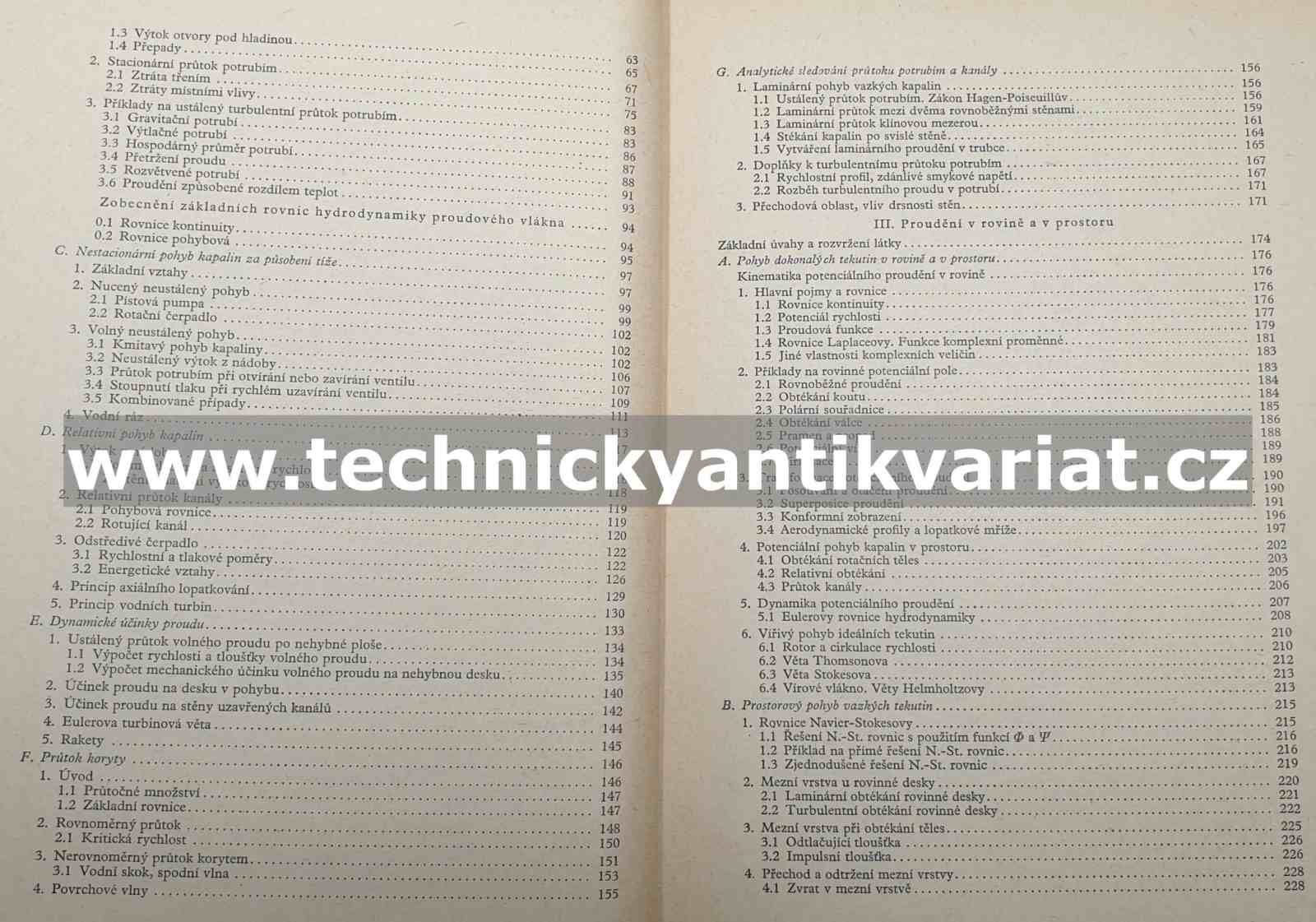 Hydromechanika pro strojní inženýry - Otakar Maškovský (1956)