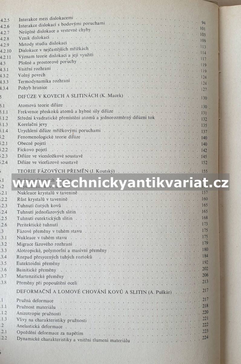 Fyzikální metalurgie a mezní stavy materiálu - Pluhař, Puškár, Koutský, Macek, Beneš (1987)