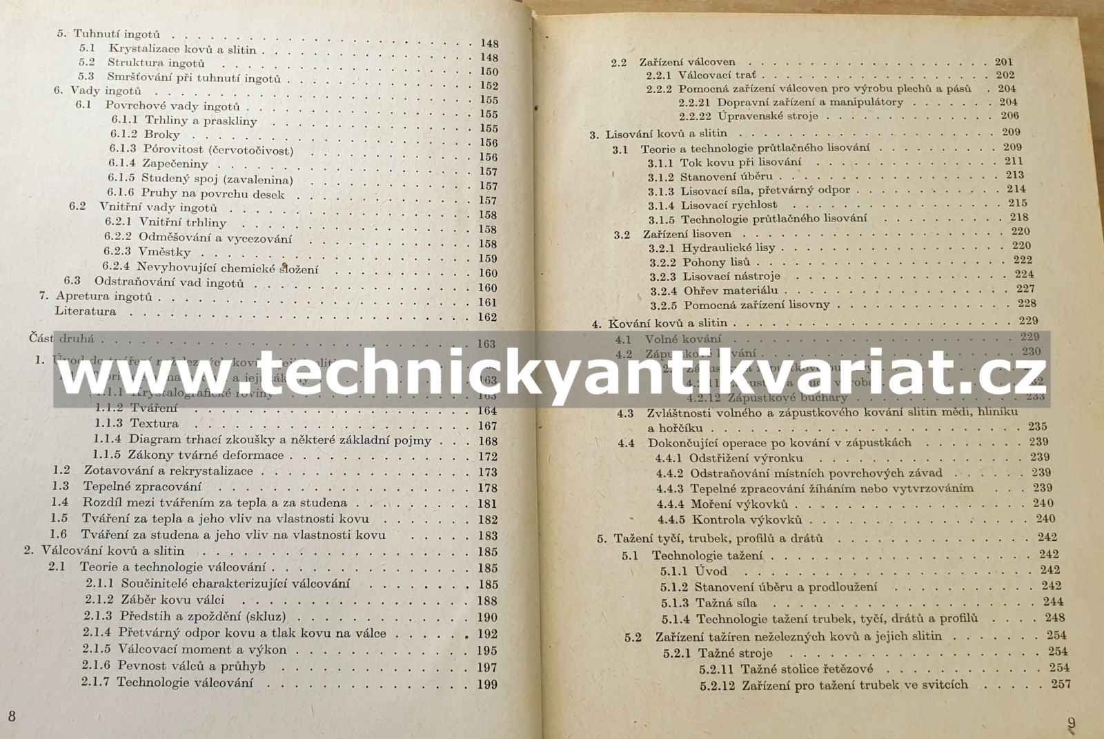 Lití a tváření neželezných kovů a slitin - Pilous, Strnad (1965)