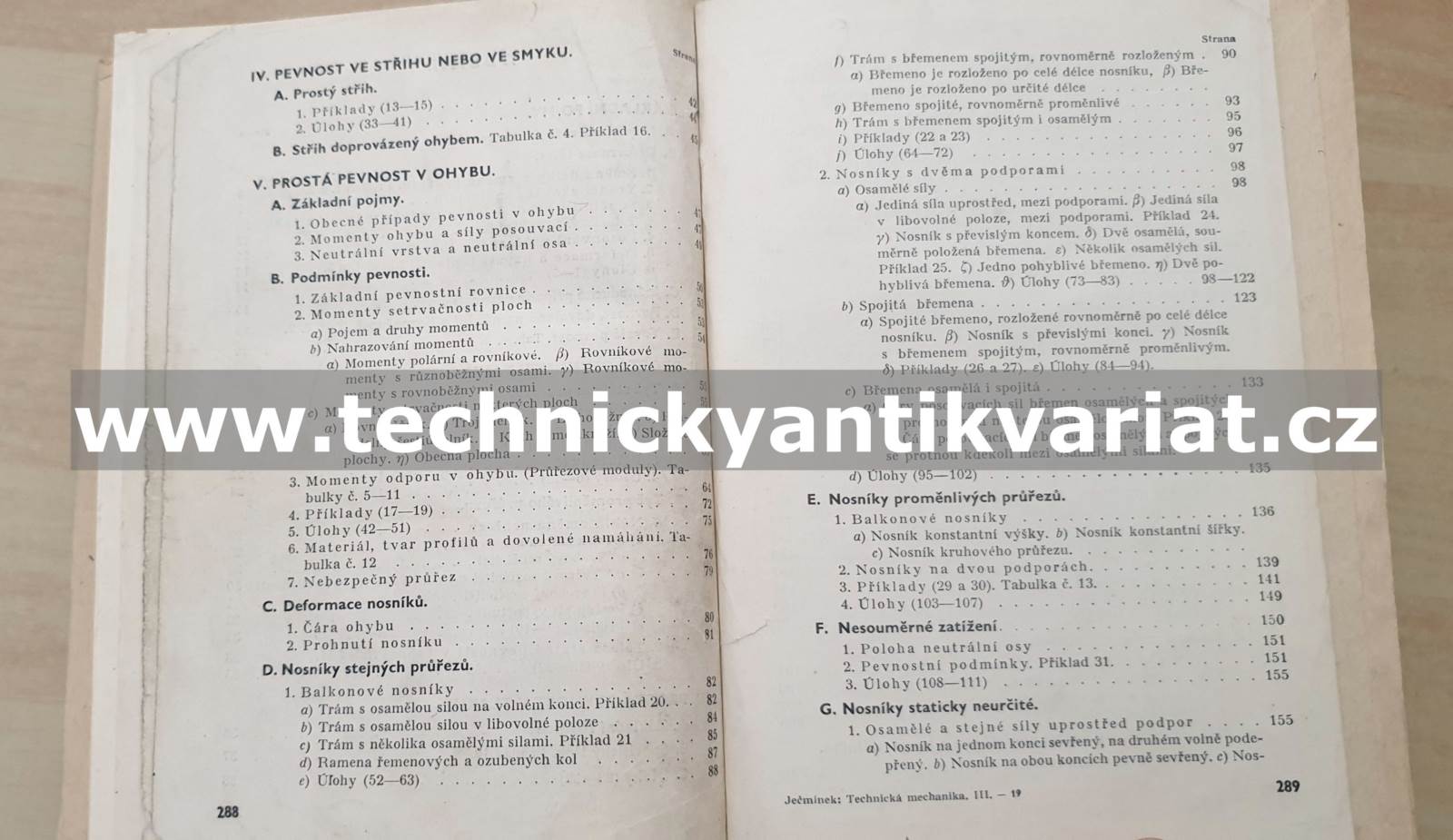 Technická mechanika I,II,III - Josef Ječmínek (1950)