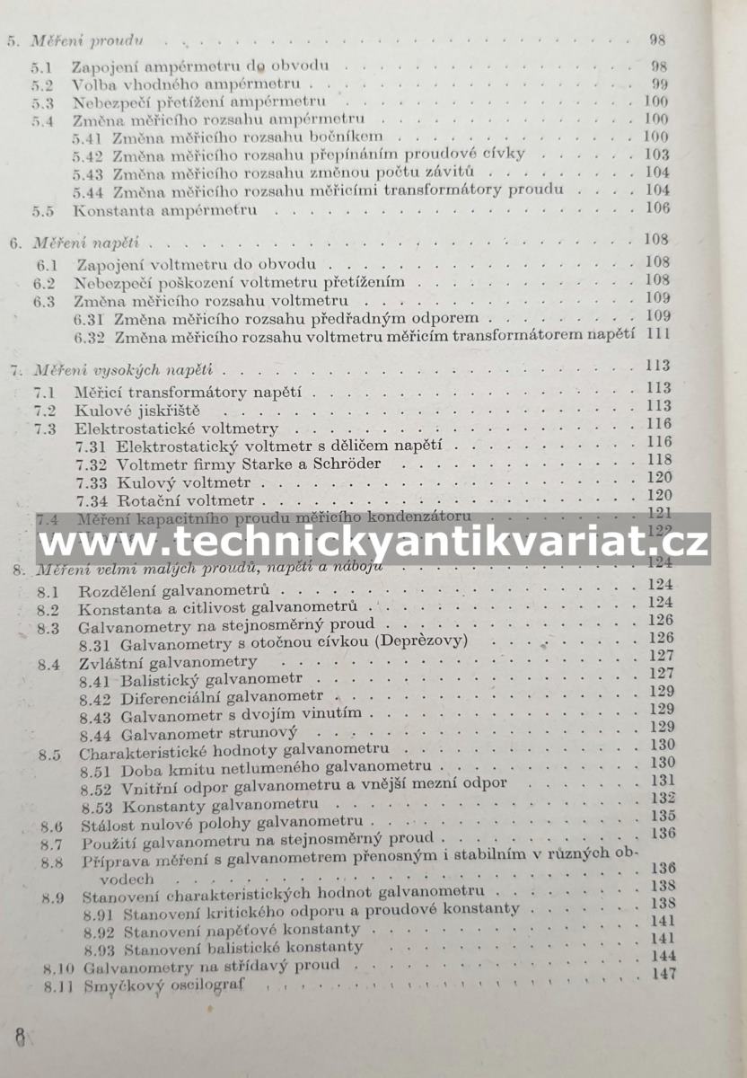 Elektrotechnické měřící přístroje a měření I. - Krejčí, Kábele (1967)