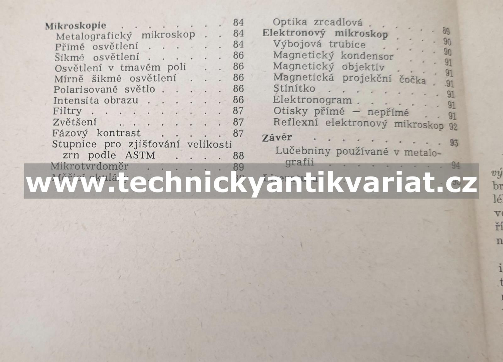 Základy metalografické techniky - M. Wasgestianová (1958)