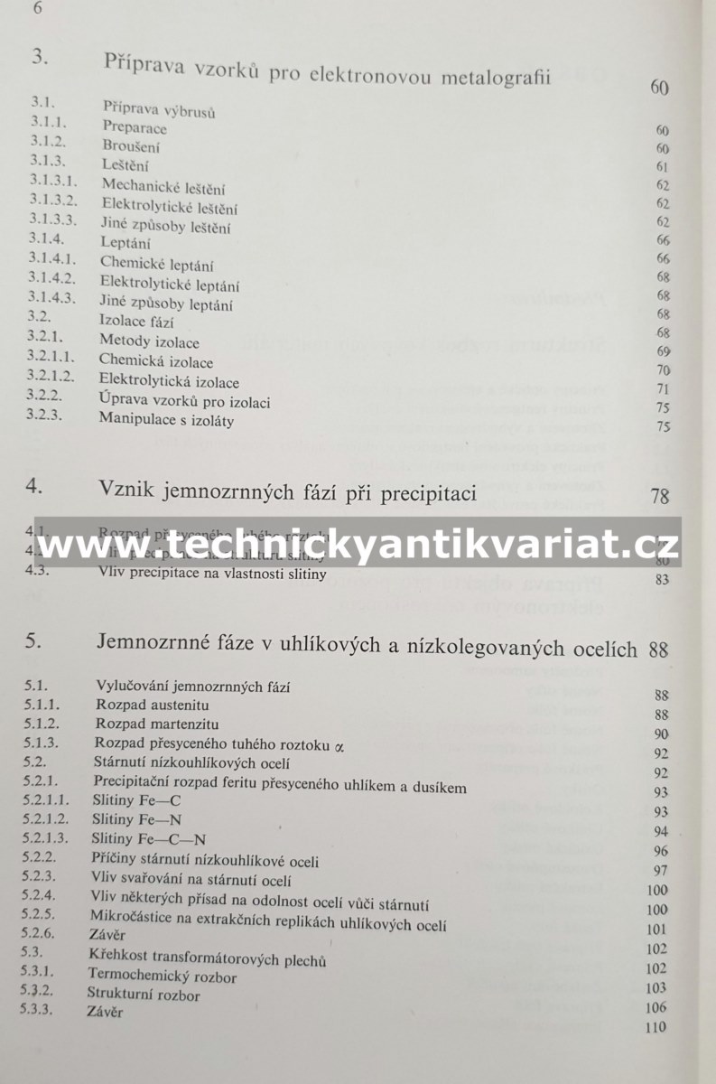 Elektronová metalografie jemnozrnných fází - Ježek, Vobořil (1972)