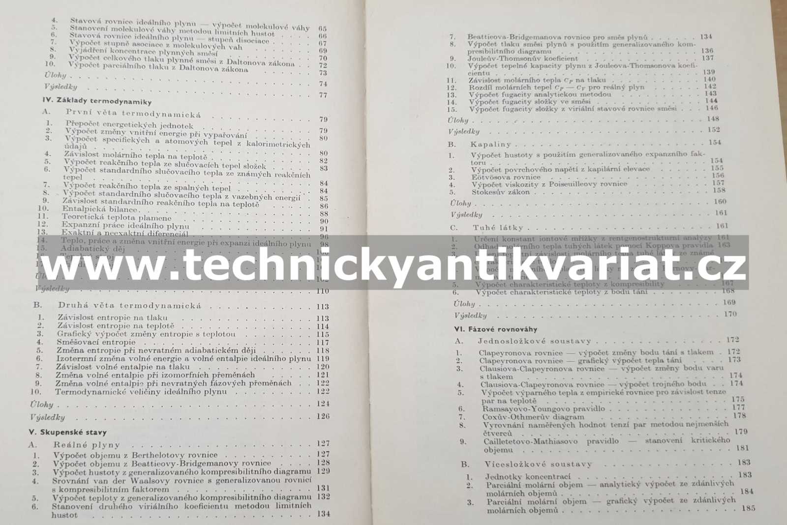 Příklady a úlohy z fyzikální chemie - Bareš, Černý, Fried, Pick (1971)