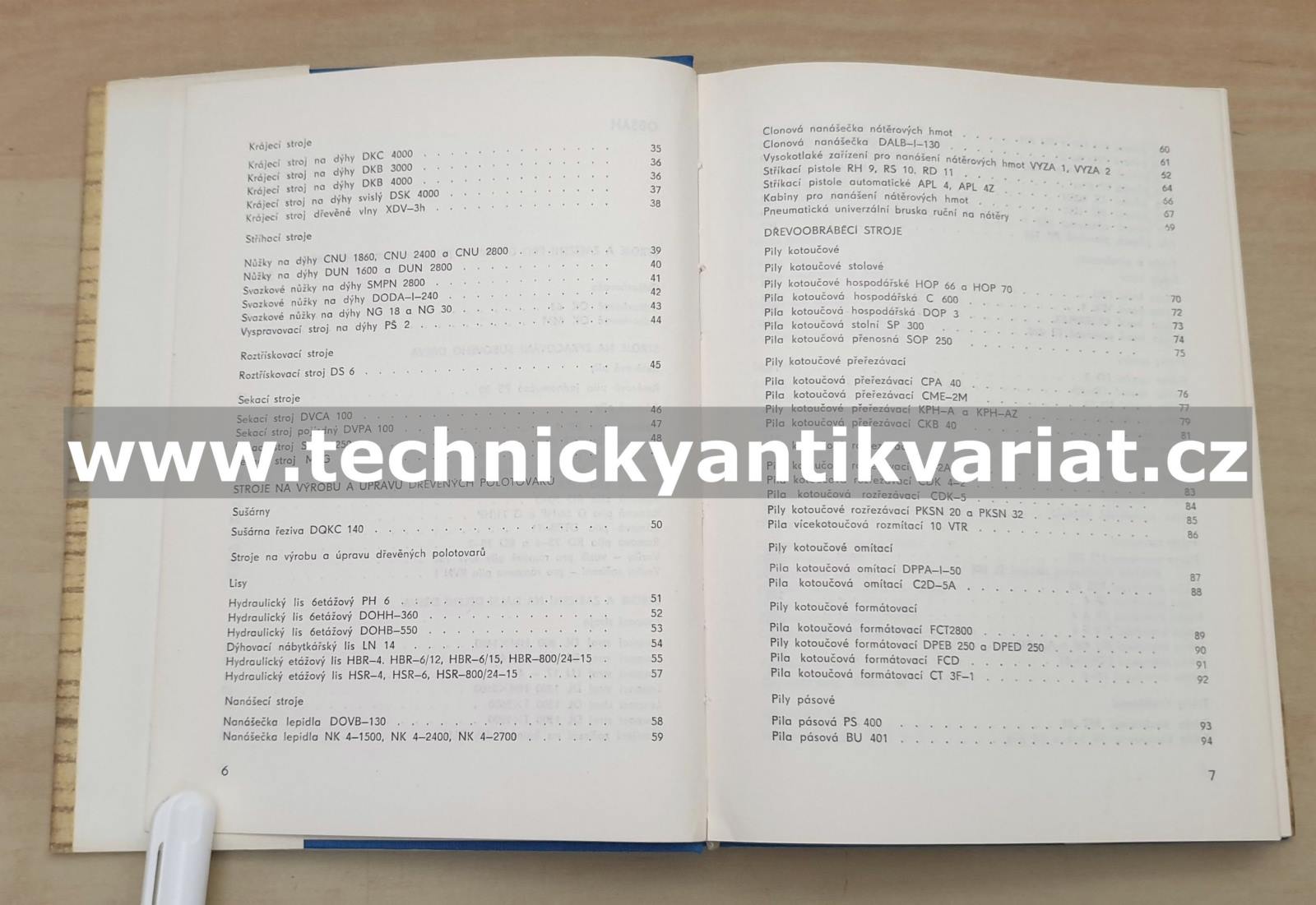 Katalog strojů pro dřevařský a nábytkářský průmysl (1977)