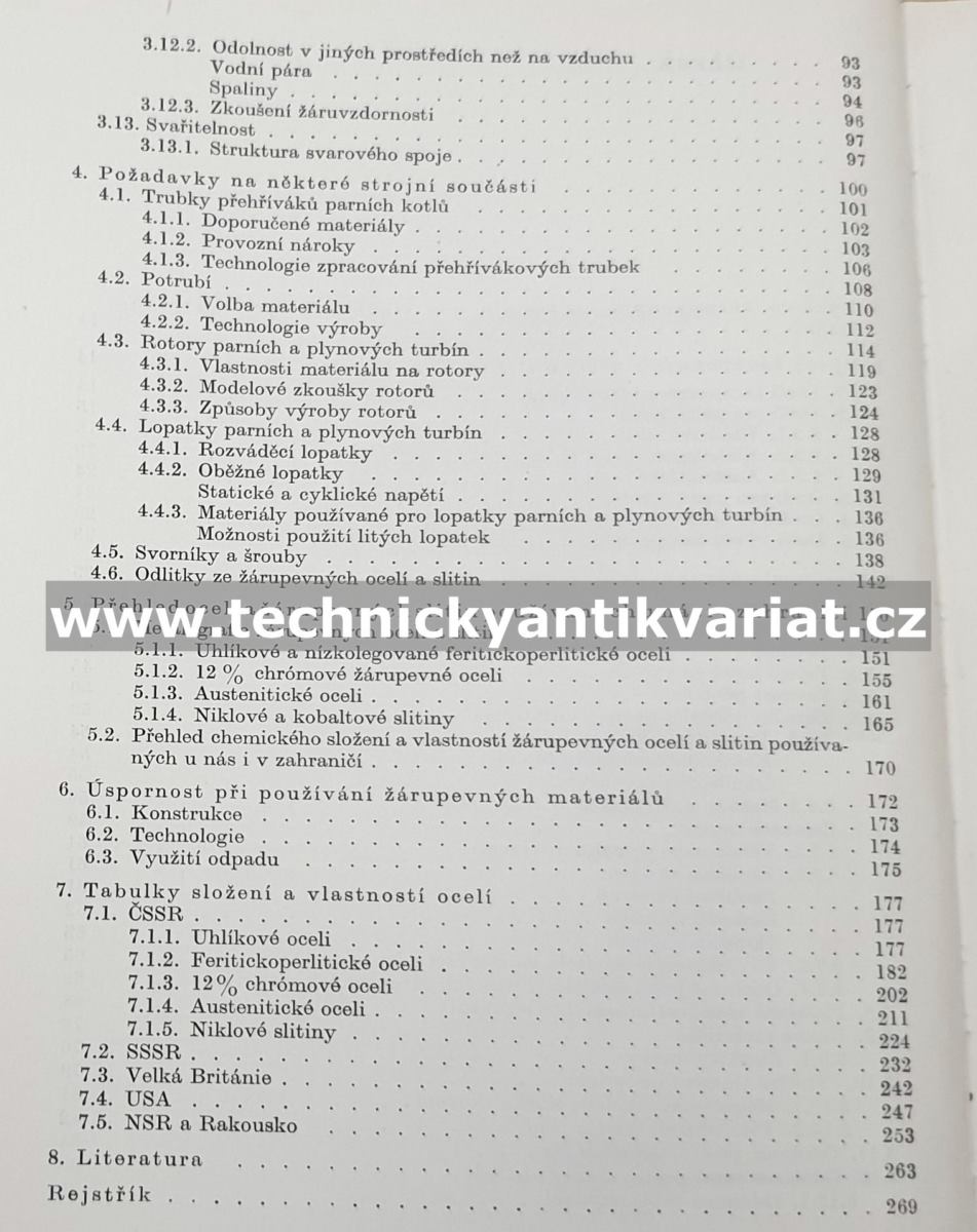 Vlastnosti a použití žáropevných ocelí a slitin - Vodseďálek, Vystyd, Pech (1962)