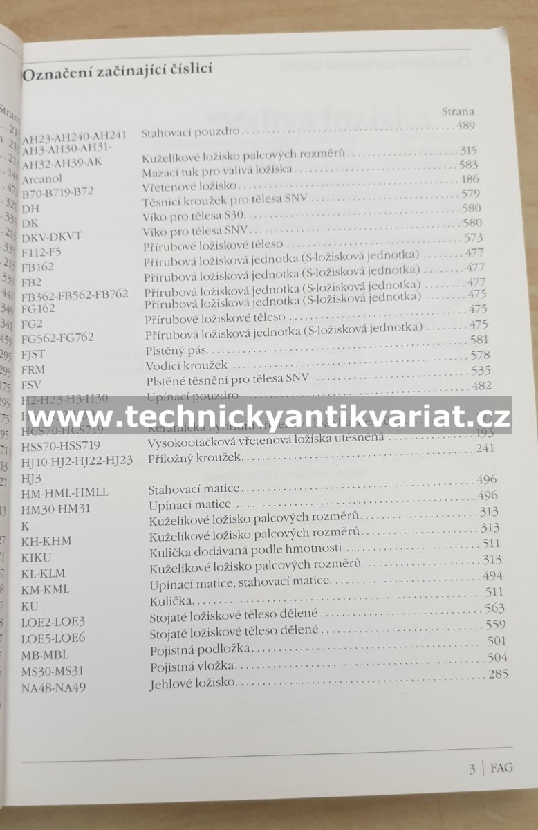 FAG Valivá ložiska (1997)