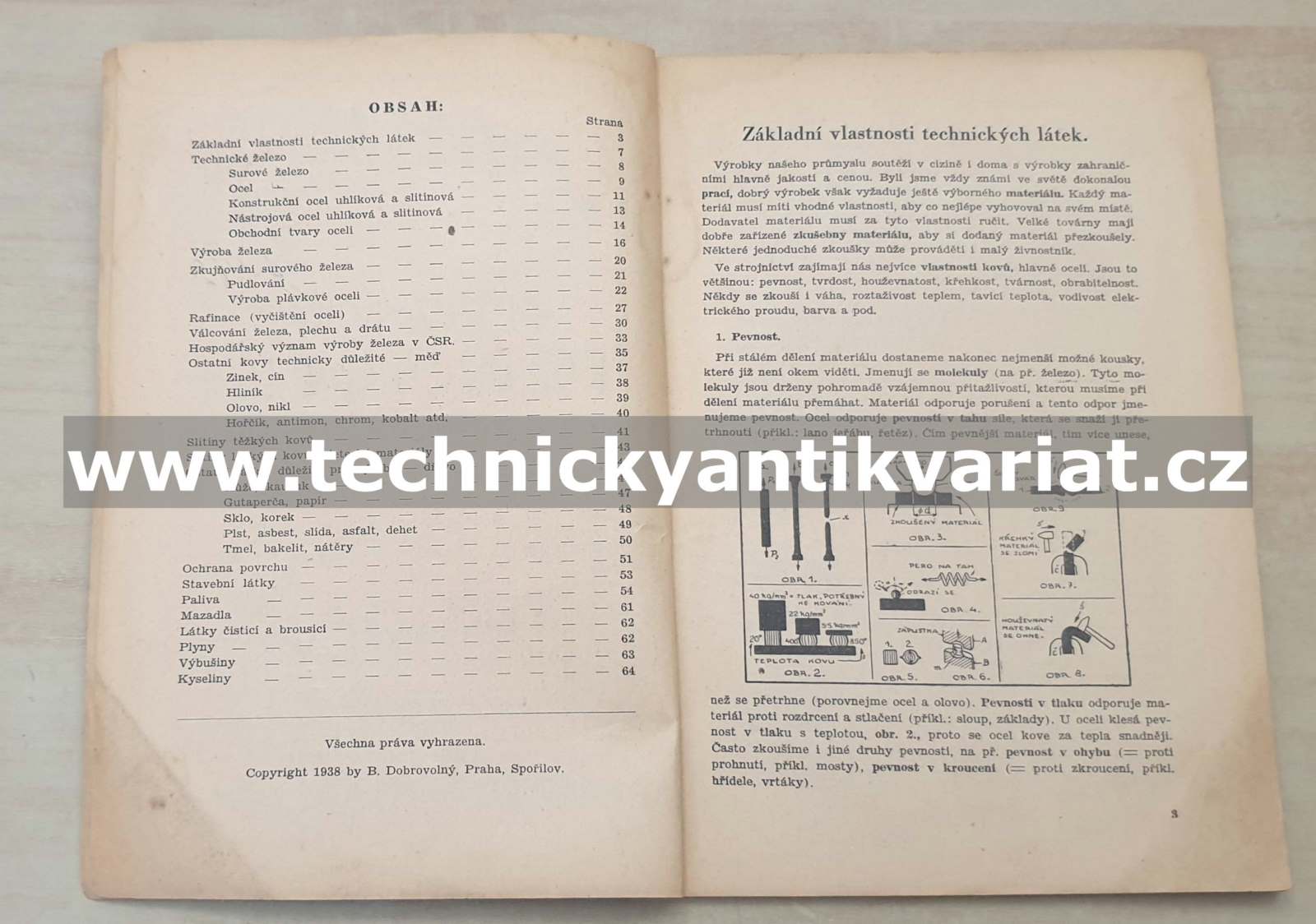 Výroba technických materiálu - Dobrovolný, Andrlík (1938)