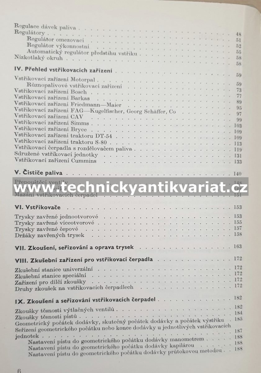 Vstřikovací zařízení naftových motorů - Jaromír Indra (1969)