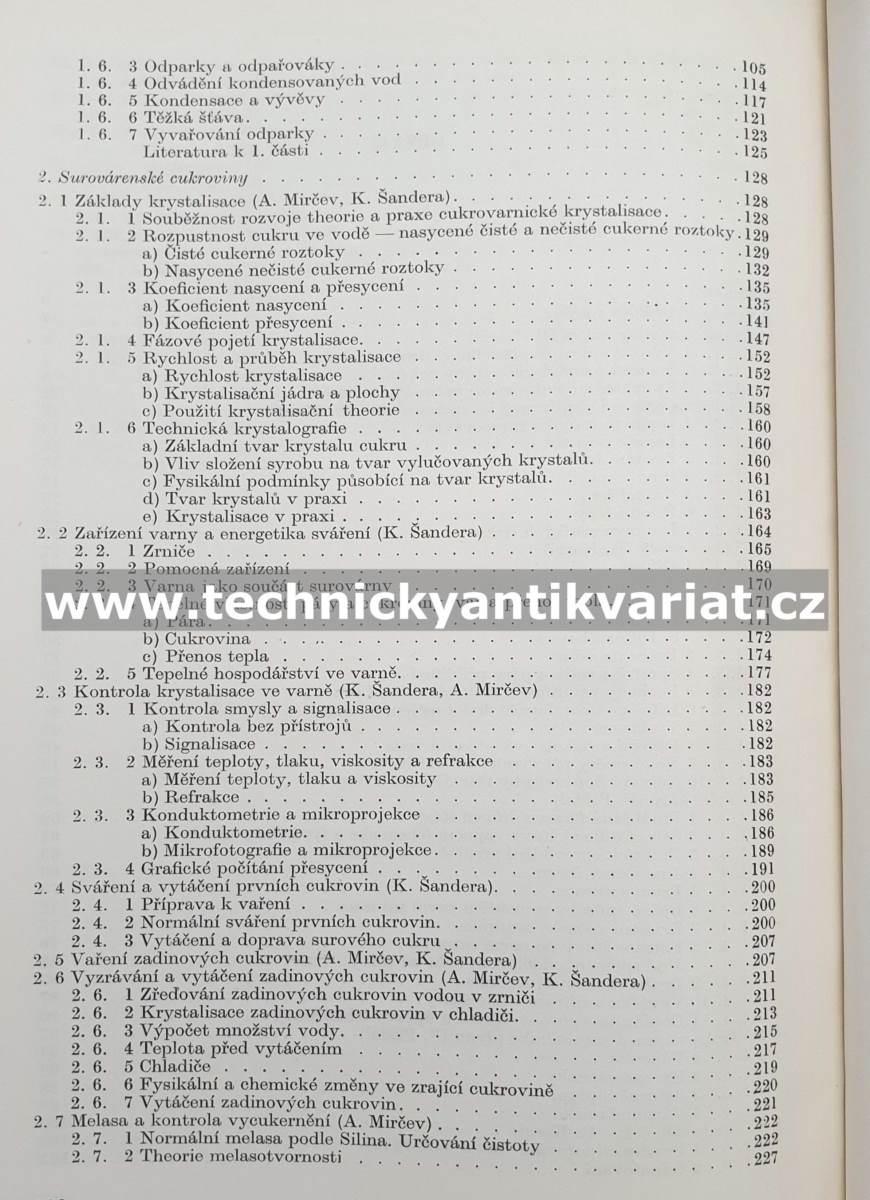 Základy cukrovarnictví II. Výroba surového cukru a vedlejších produktů (1957)