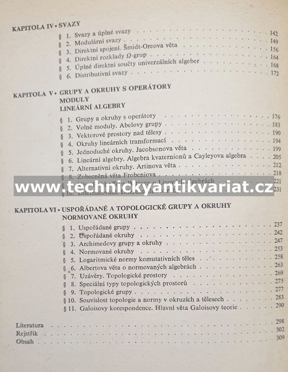 Kapitoly z obecné algebry - A.G.Kuroš (1968)