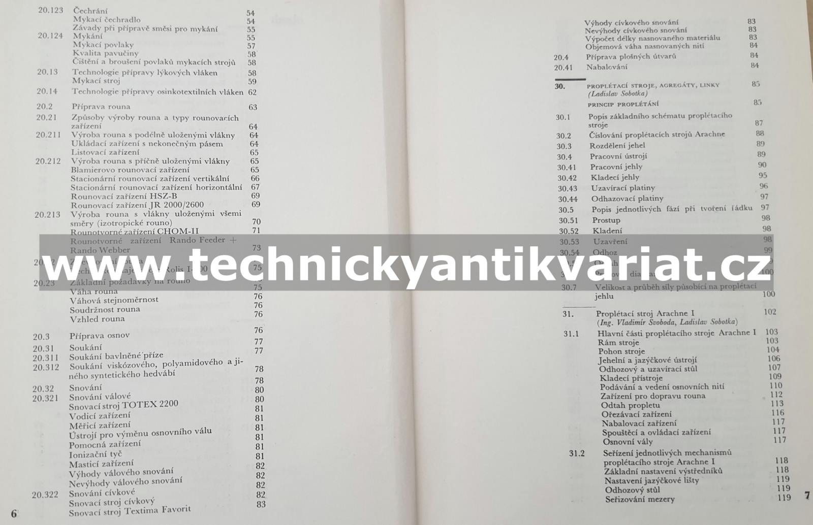 Textilní technologie proplétání, systém Arachne - Ladislav Sobotka (1971)