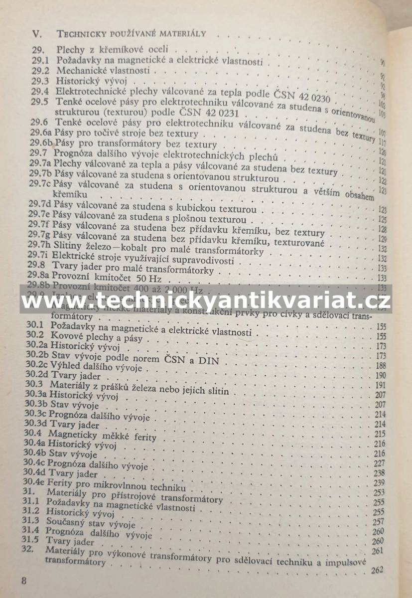 Vlastnosti a použití magnetických materiálů - H.Reinboth (1975)