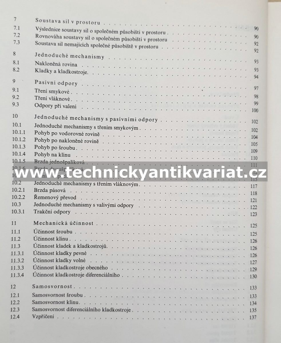 Mechanika I.,II, Kinematika, Statika (1977)