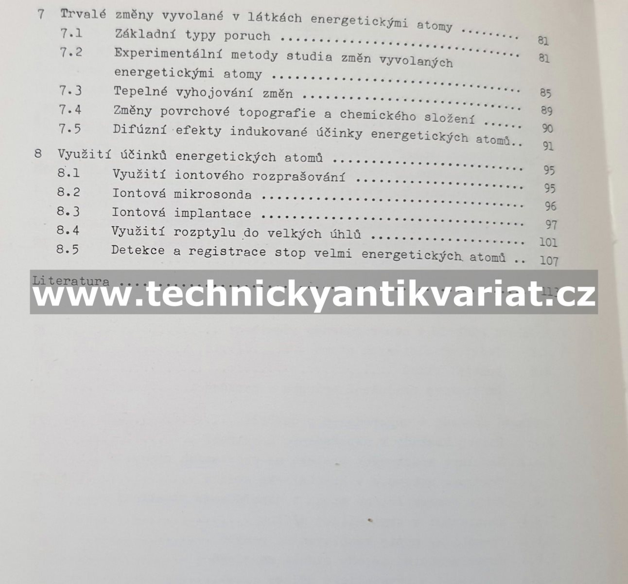 Interakce energetických atomů v pevných látkách - Čestmír Jech (1974)