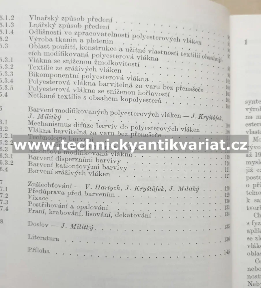 Modifikovaná polyesterová vlákna (1984)