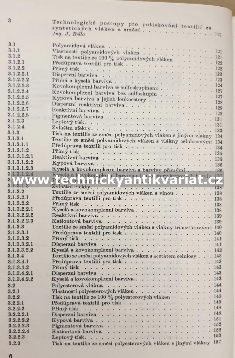 Potiskování textillií ze syntetických vláken - Bella, Pivec, Štěpánek (1981)