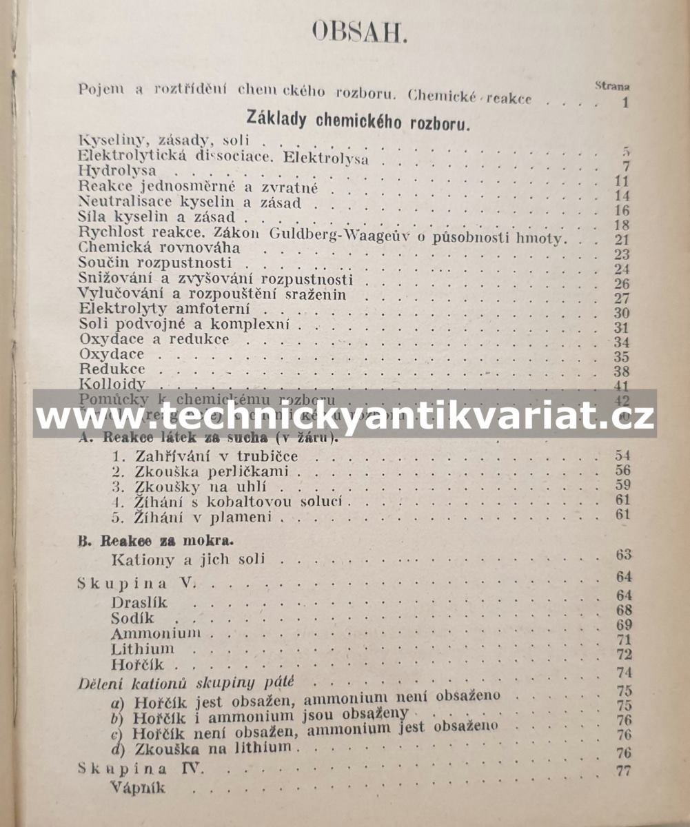 Rukověť analytické chemie látek minerálných I. Rozbor kvalitativný - Jaroslav Formánek (1920)
