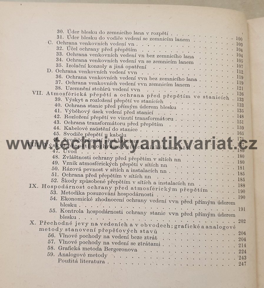 Atmosférická přepětí v rozvodu elektrické energie - Jirků, Popolanský (1966)