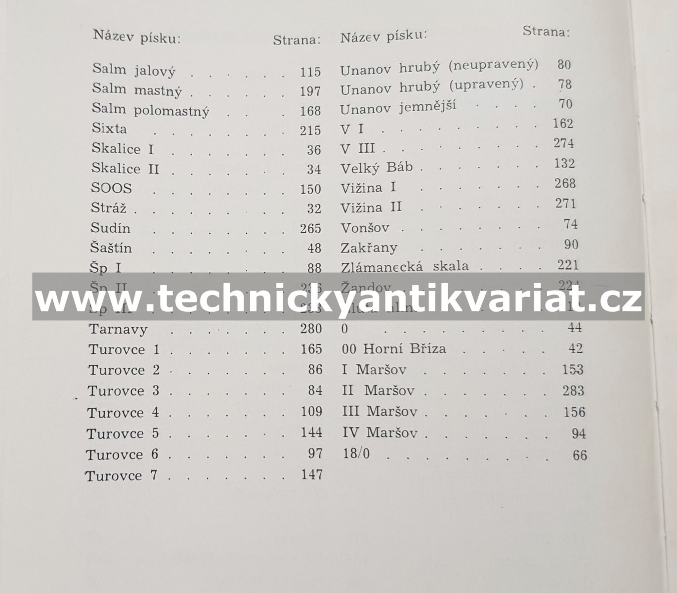 Československé slévárenské písky - Jiří Mariánek (1952)