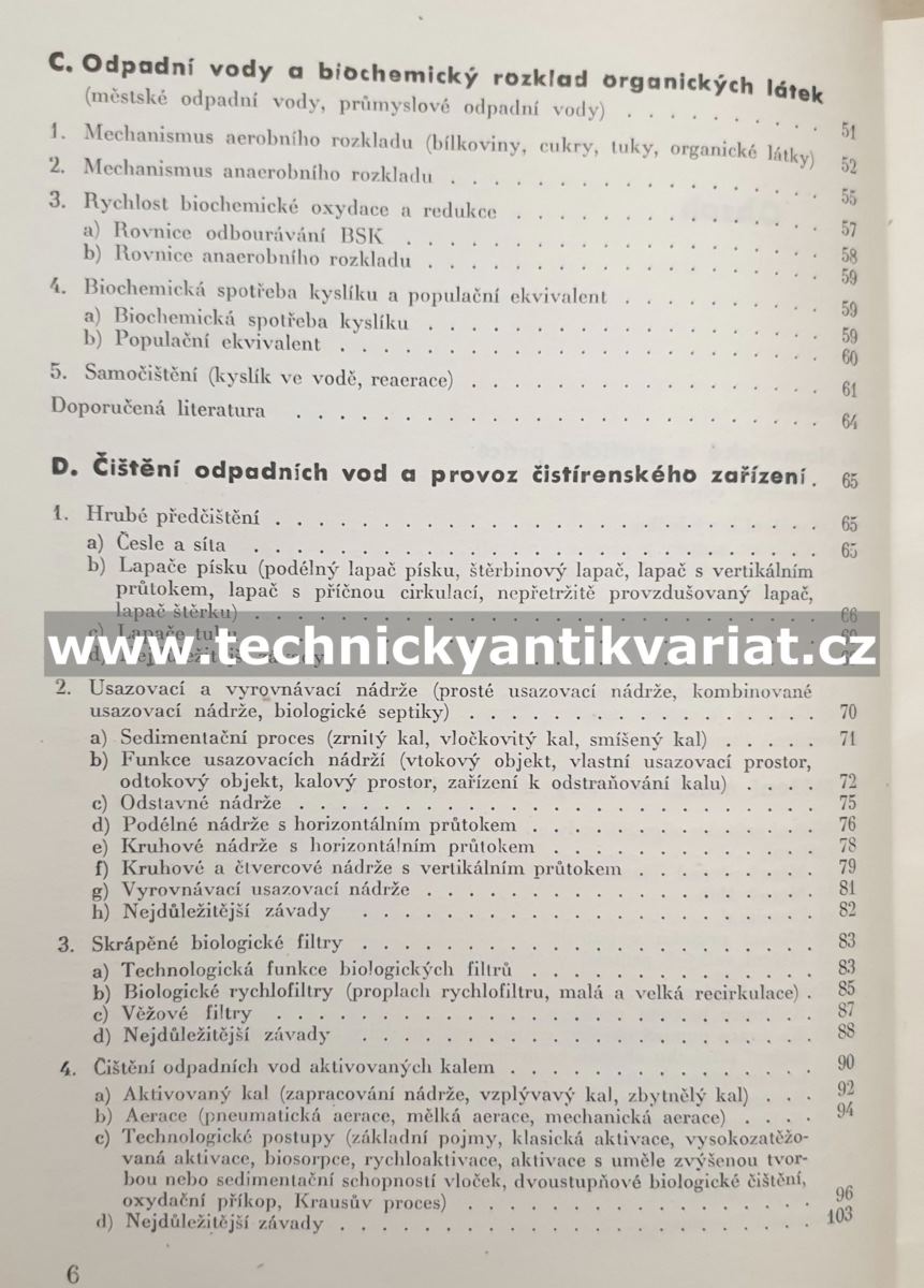 Příručka pro provoz a kontrolu čistíren odpadních vod - Effenberger, Zahrádka (1963)