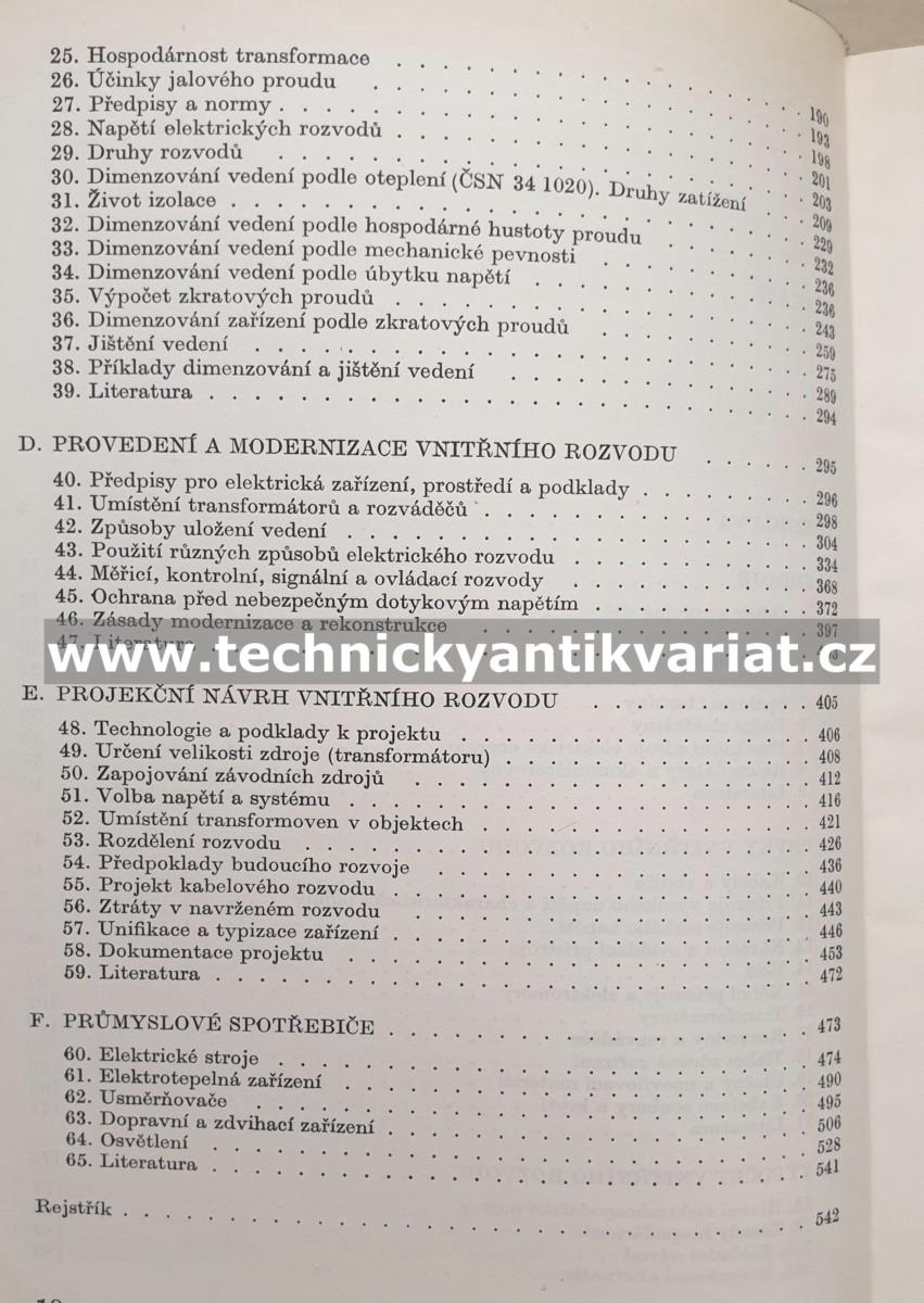 Elektrotechnika XVIII Vnitřní elektrické rozvody - Šenk, List (1968)