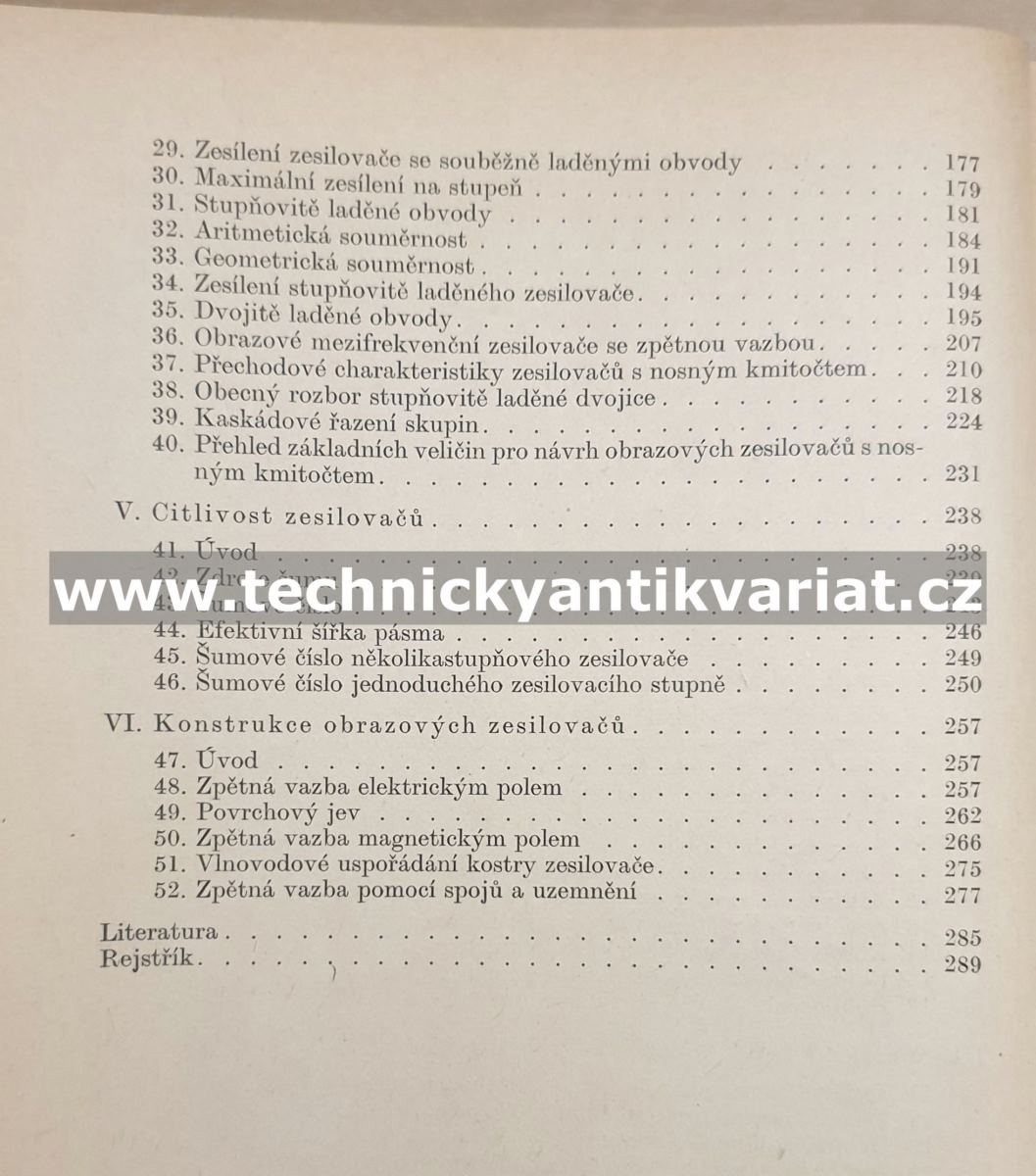 Obrazové zesilovače pro televizi a měřící techniku - Bednařík, Daněk (1957)