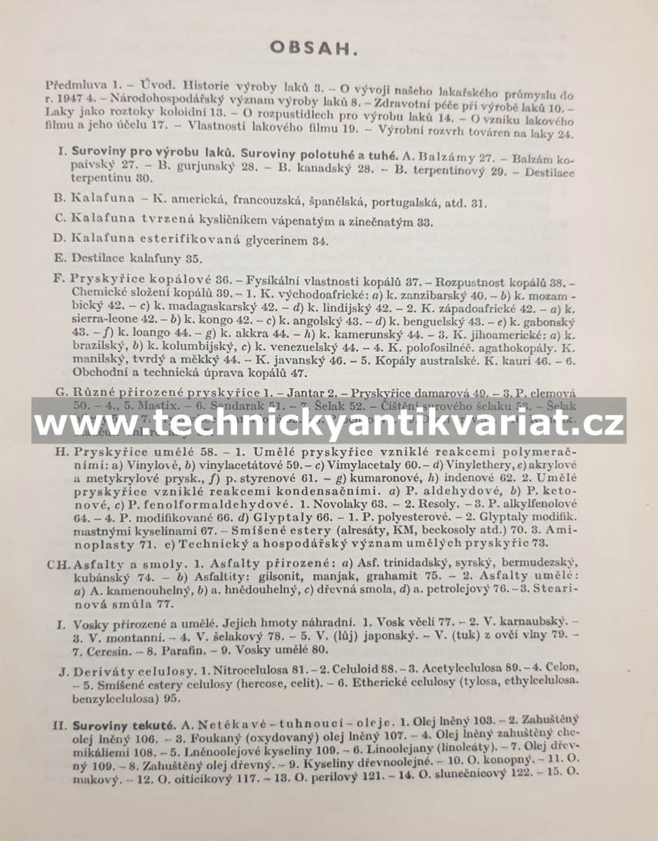 Technologie laků - Karel Hrabě (1950)