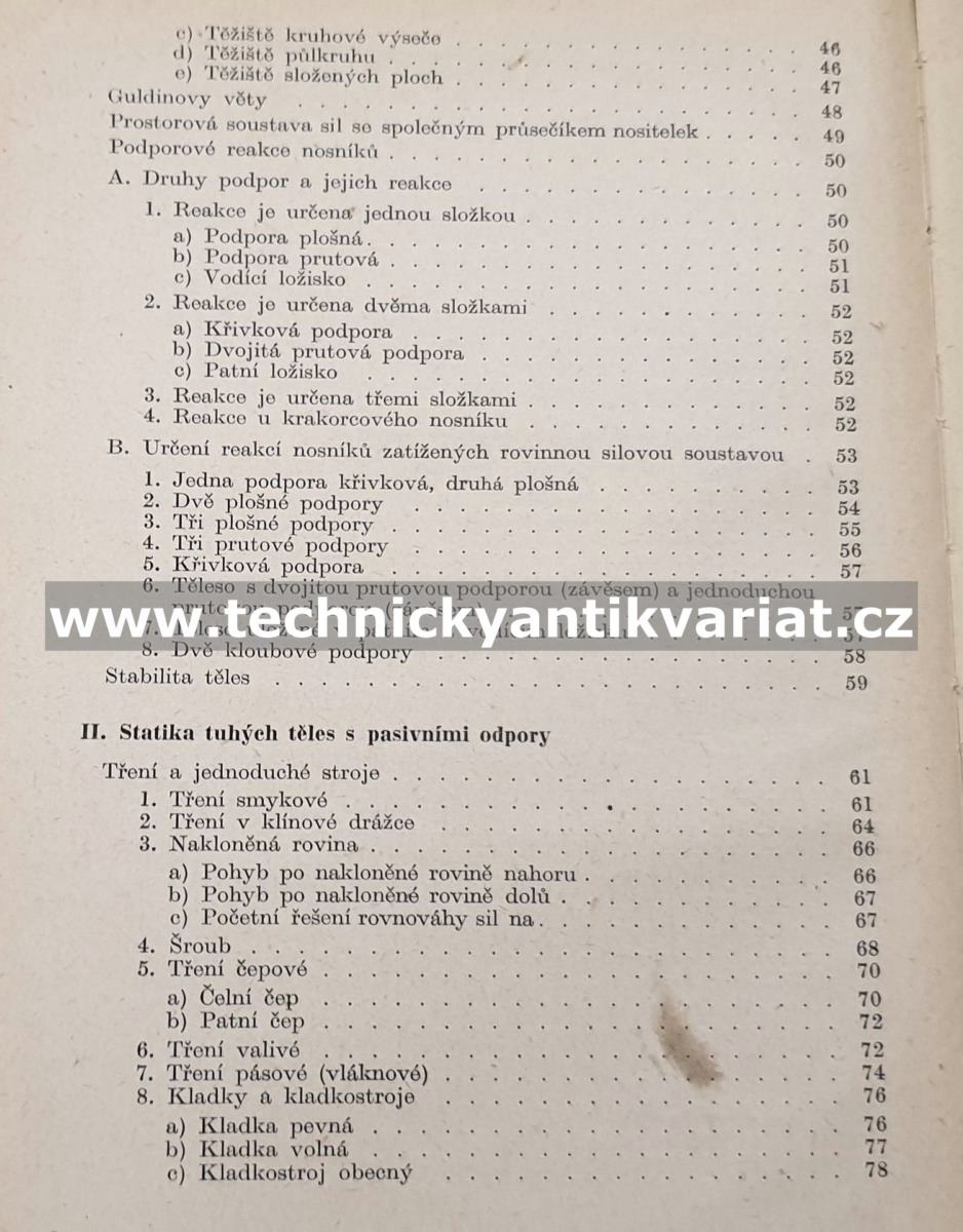 Strojnictví III Mechanika - Wagnner, Křístek (1955)