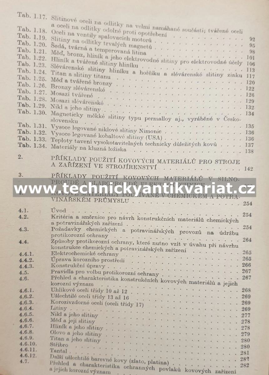 Atlas použití kovů ve strojírenství, elektrotechnice a v chemickém průmyslu (1980)