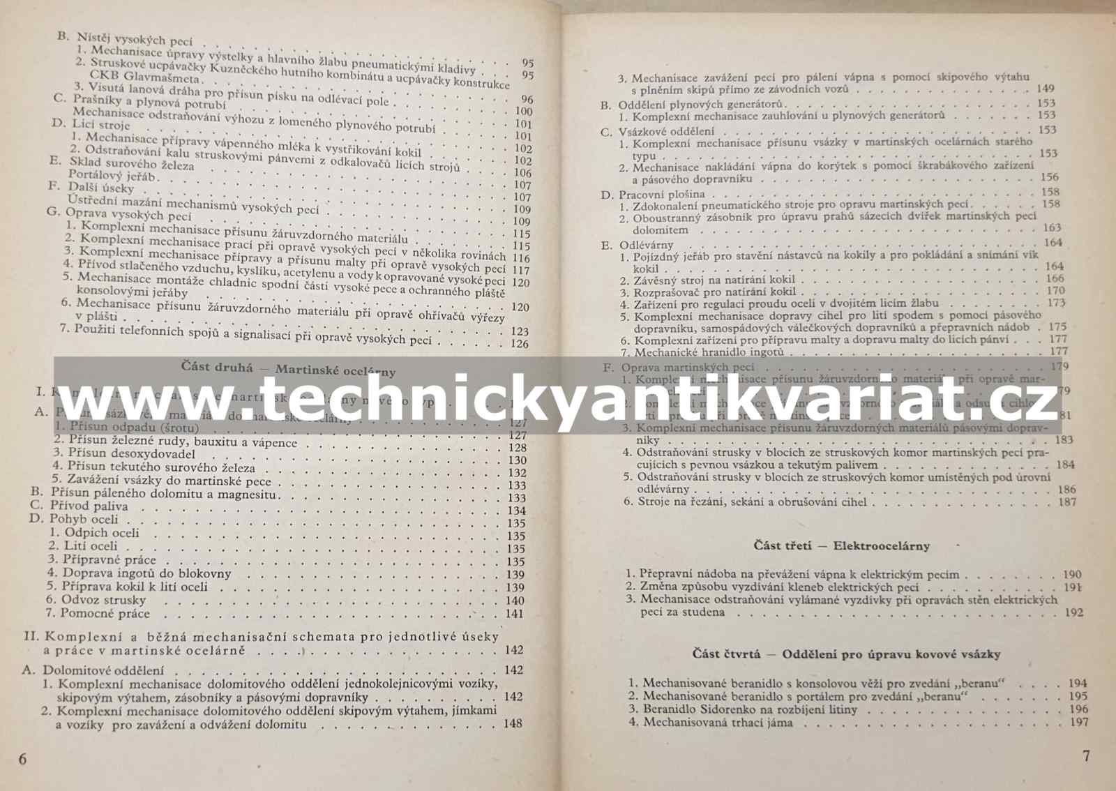 Mechanisace těžkých a namáhavých prací v hutnictví - S.F. Kasjanov (1956)