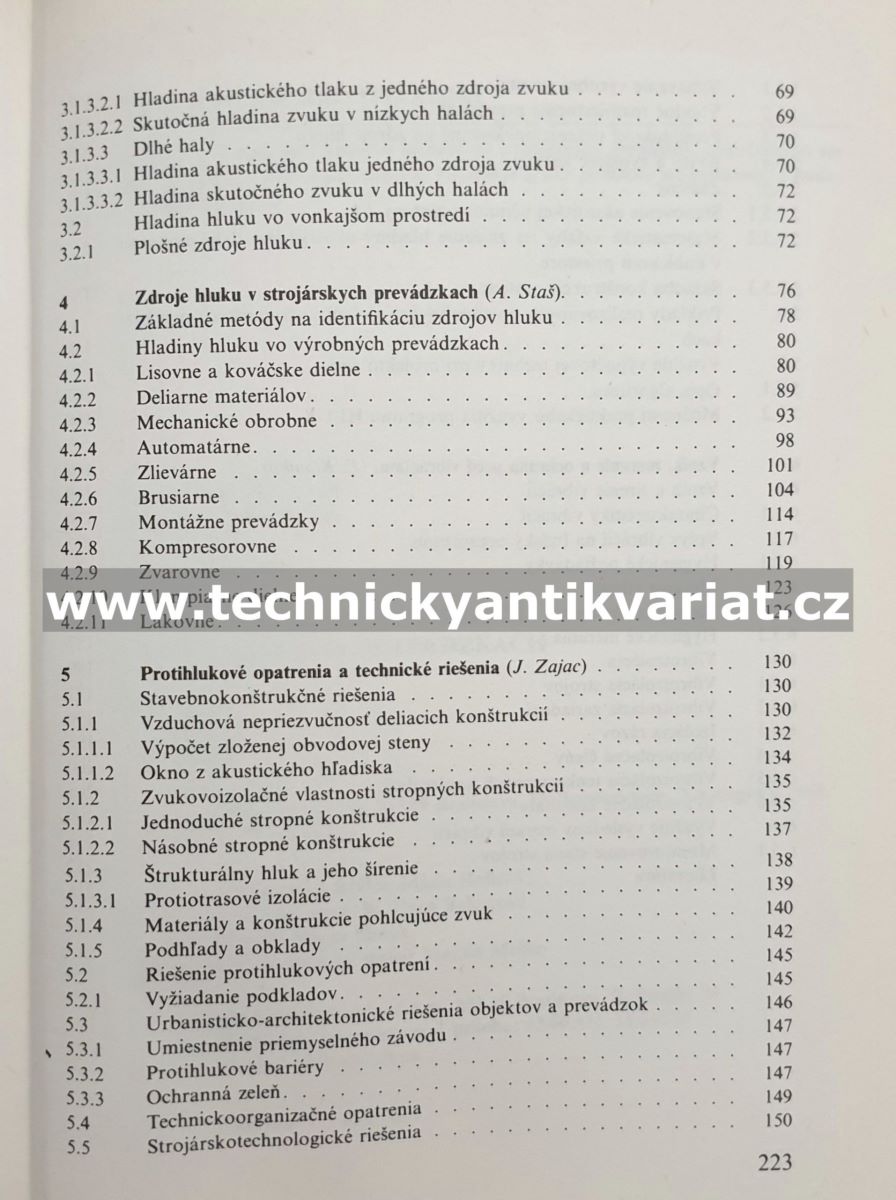 Znižovanie hluku a vibracíí v strojárskych prevádzkach - Zajac, Tomášovič, Staš (1990)