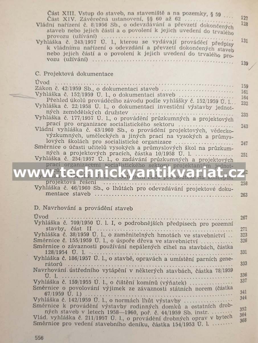 Předpisy o stavbách - Adámek, Jelínek, Žák (1961)