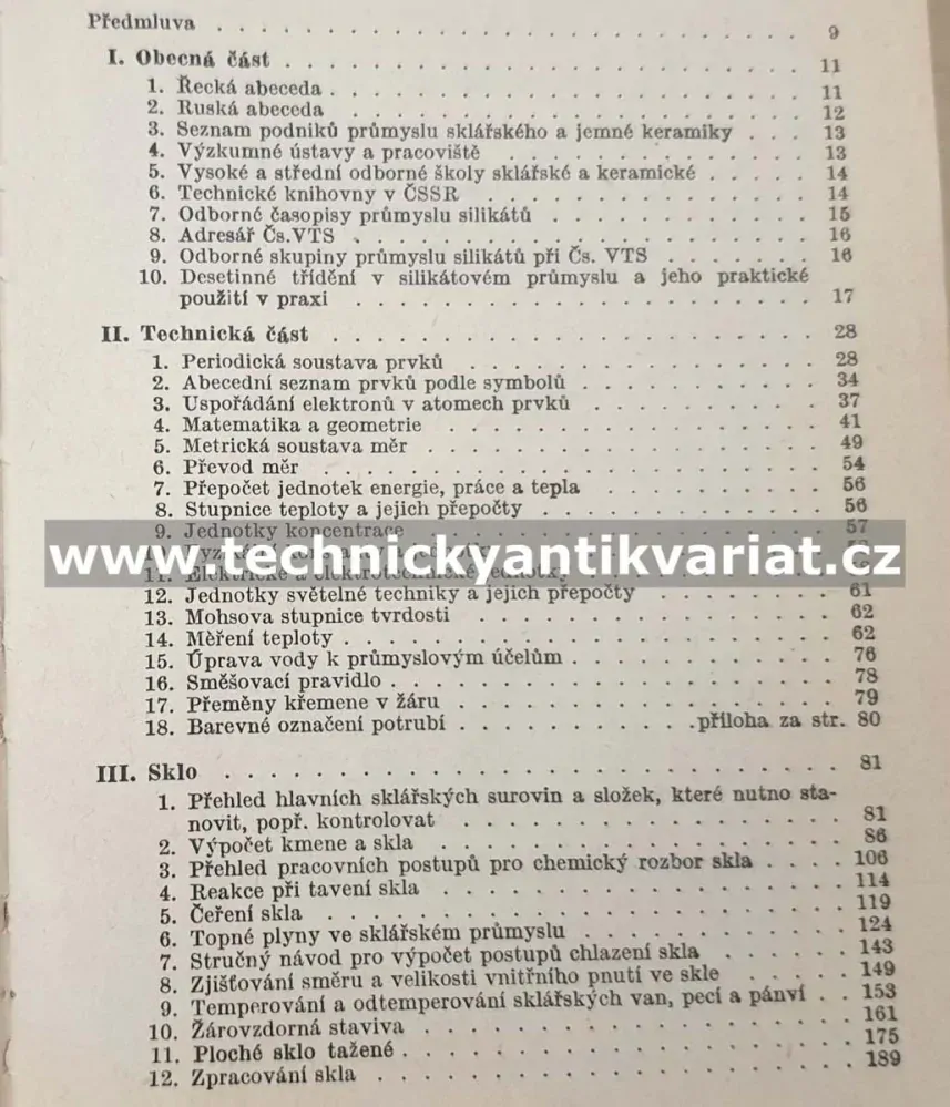 Příručka pro sklo, užitkovou keramiku a smalt (1963)