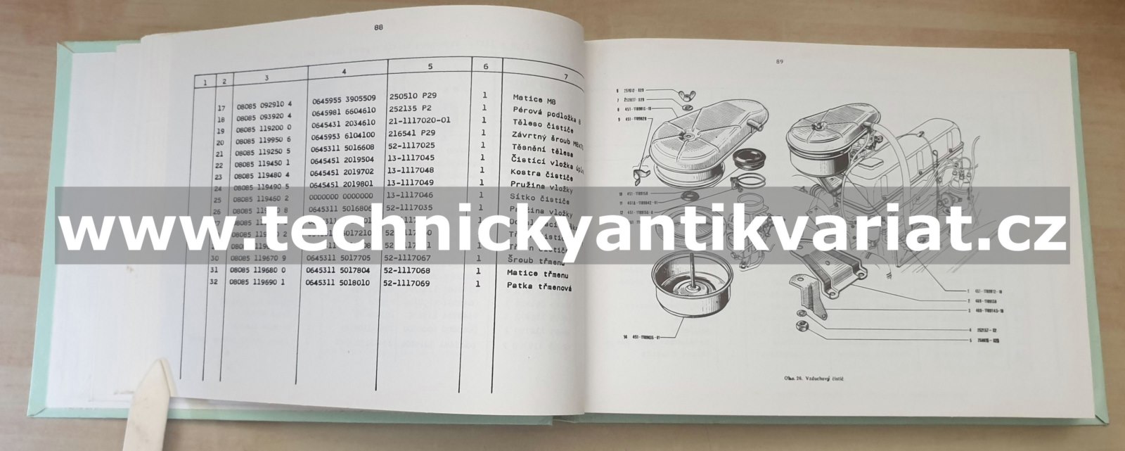 UAZ 649B, UAZ 31512 - katalog náhradních dílů (1988)