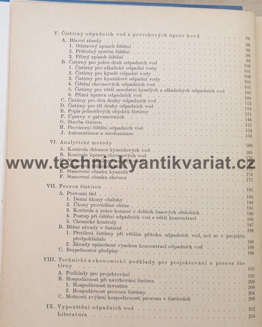 Čištění odpadních vod z povrchové úpravy kovů - Šolín, Ptáček (1965)