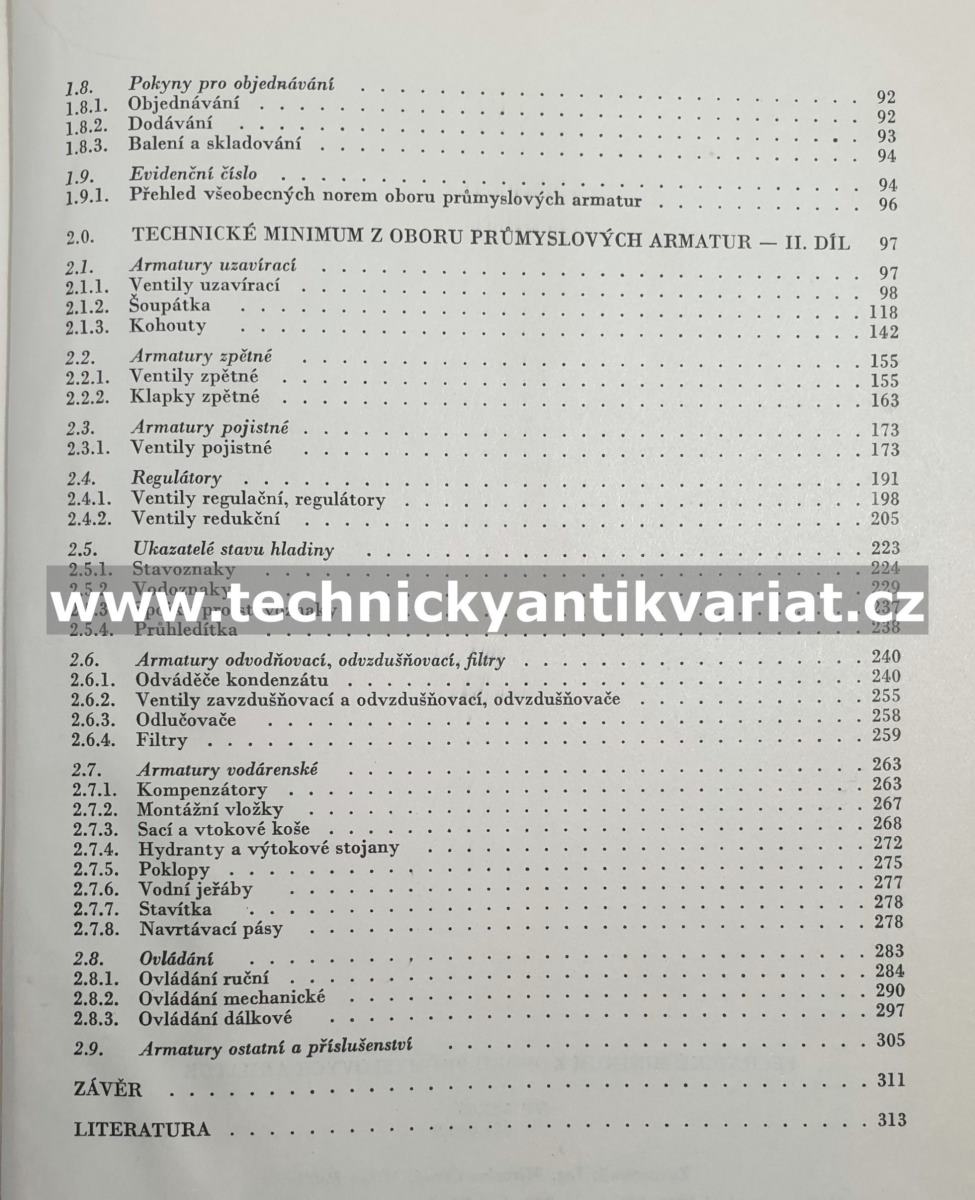 Technické minimum z oboru průmyslových armatur - M. Černý, M. Polák (1971)