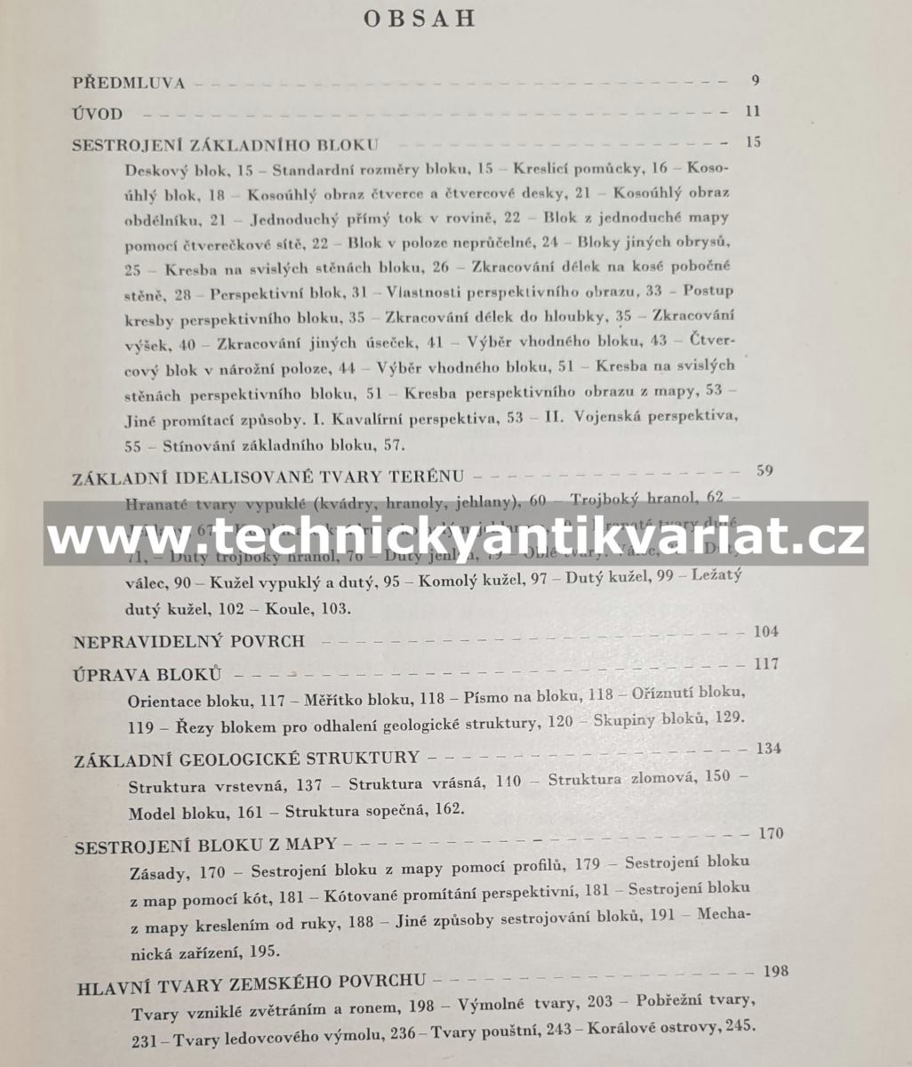 Zěmepisný nákres blokdiagram - Josef Kunský (1949)
