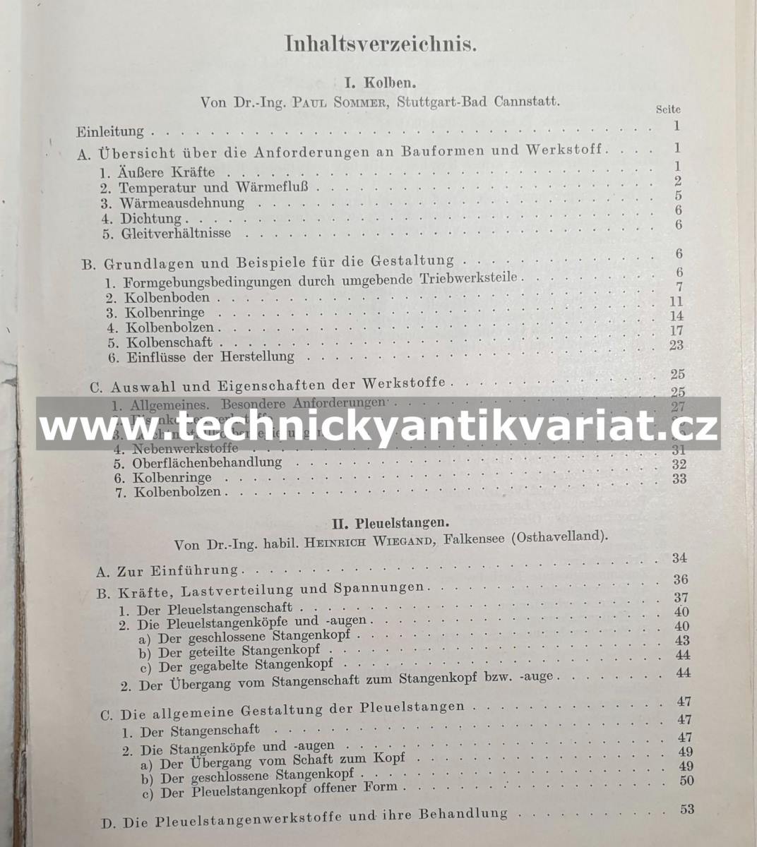 Berechnung und gestaltung der triebwerke schnellaufender Kolbenkraftmaschinen - E. Miskel, P. Sommer (1942)