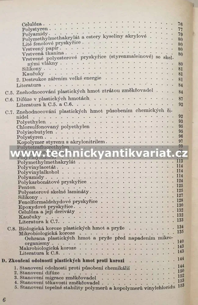 Koroze plastických hmot a pryže - Břetislav Doležal (1960)