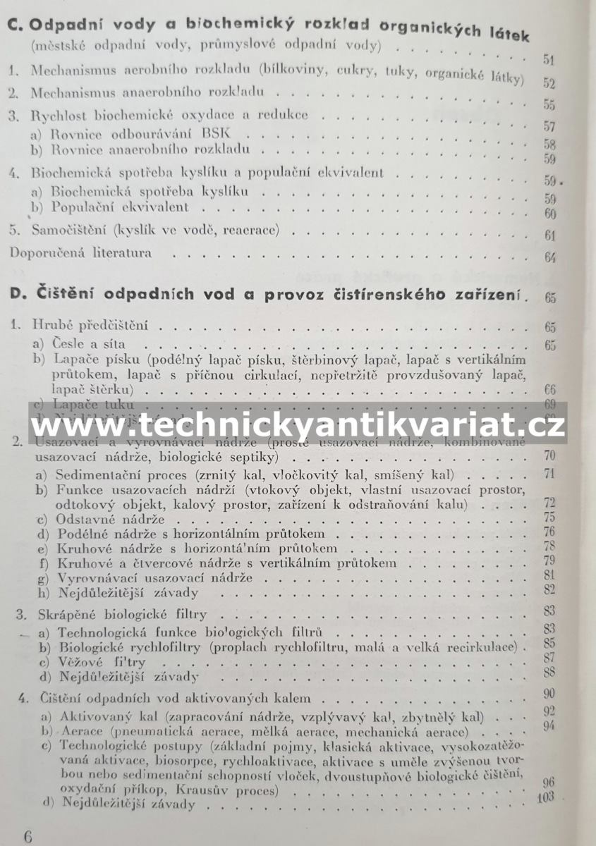 Příručka pro provoz a kontrolu čistíren odpadních vod - Effenberger, Zahrádka (1963)