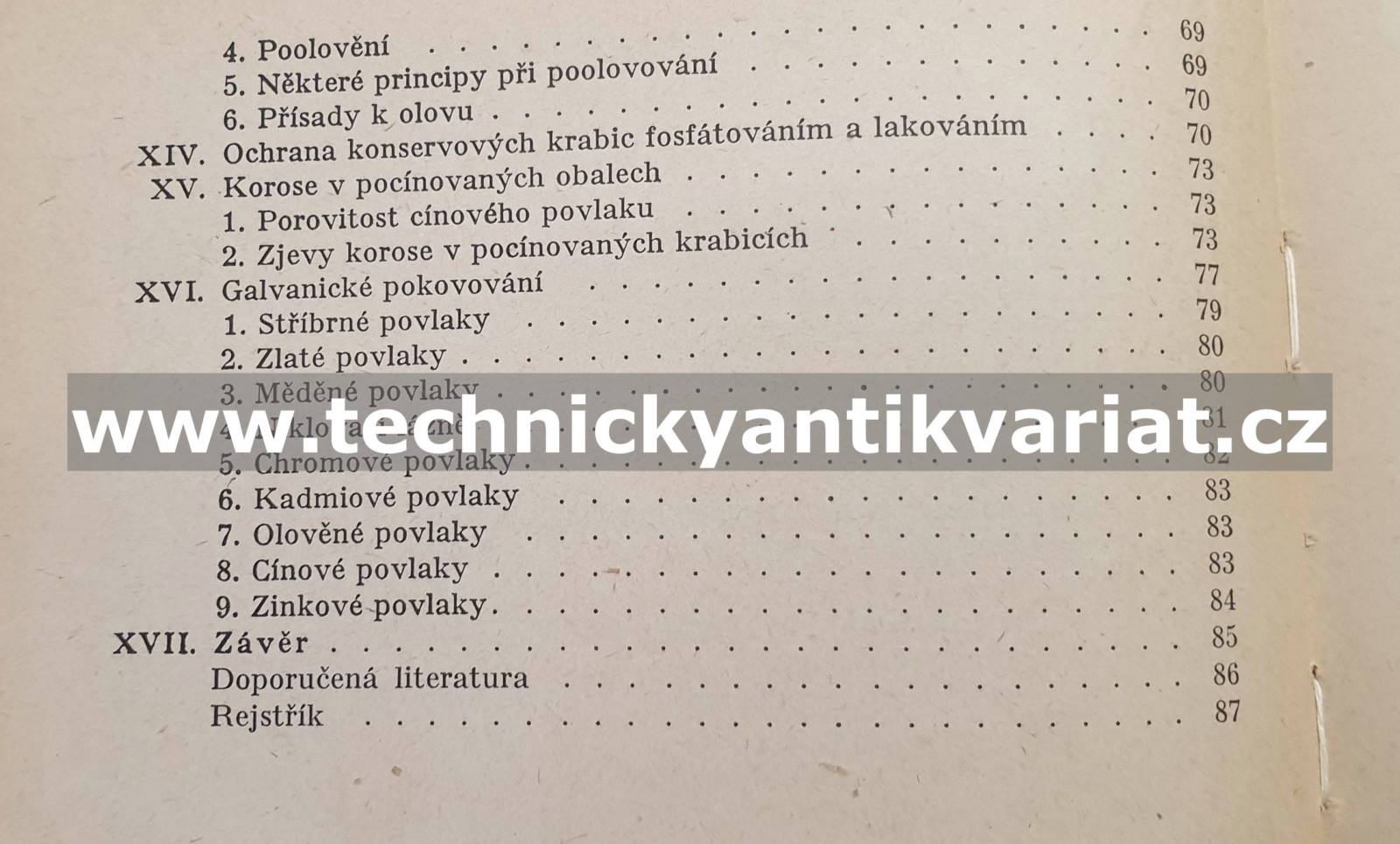 Boj proti rezavění kovů - Josef Teindl (1952)