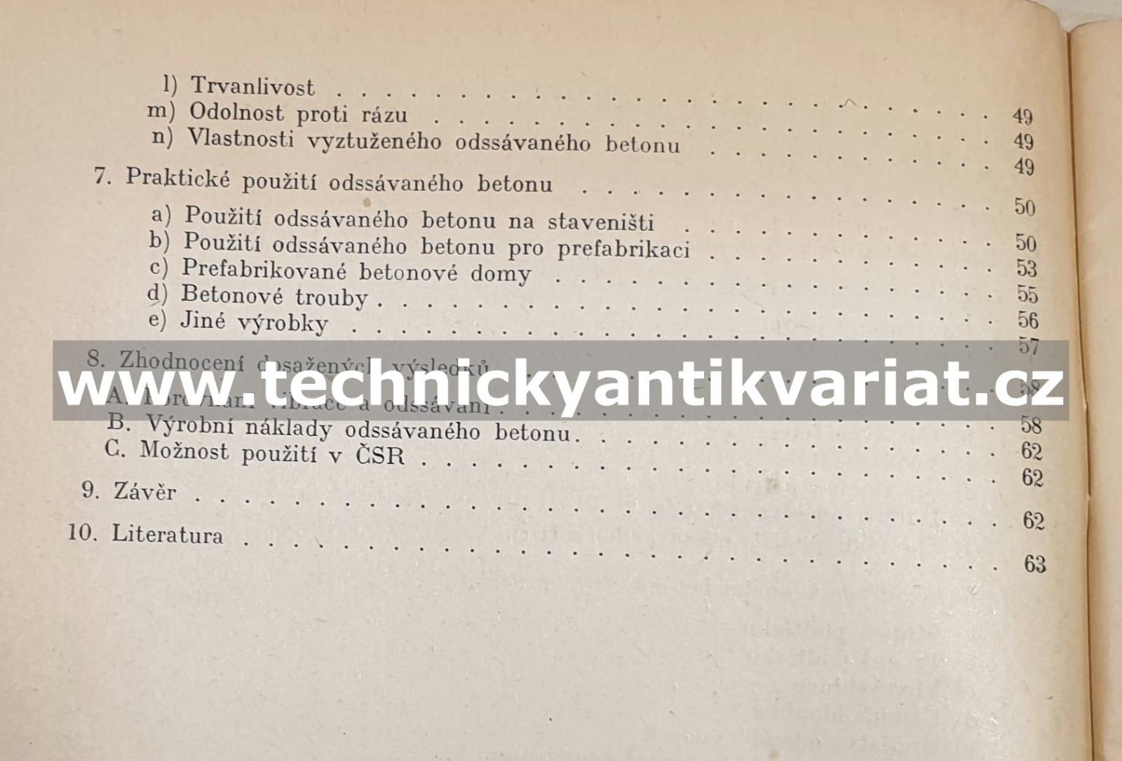 Vakuovaný beton - Oldřich Valenta (1953)