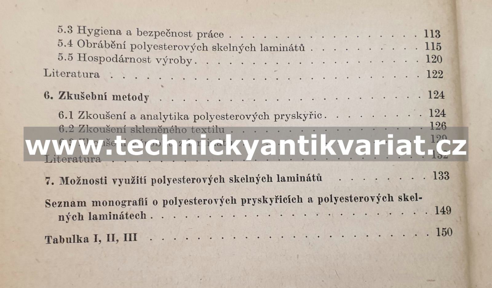 Polyesterové skelné lamináty - Šternschuss, Zvonař, Slezák, Kučera (1962