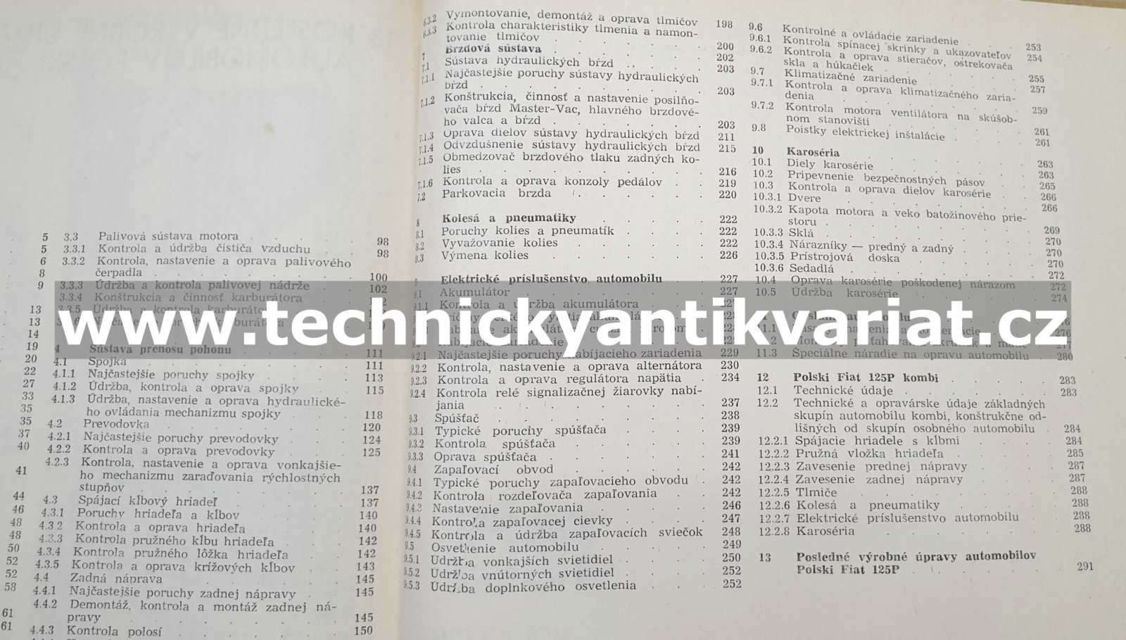 Fiat 125p - dielenská príručka (1980)