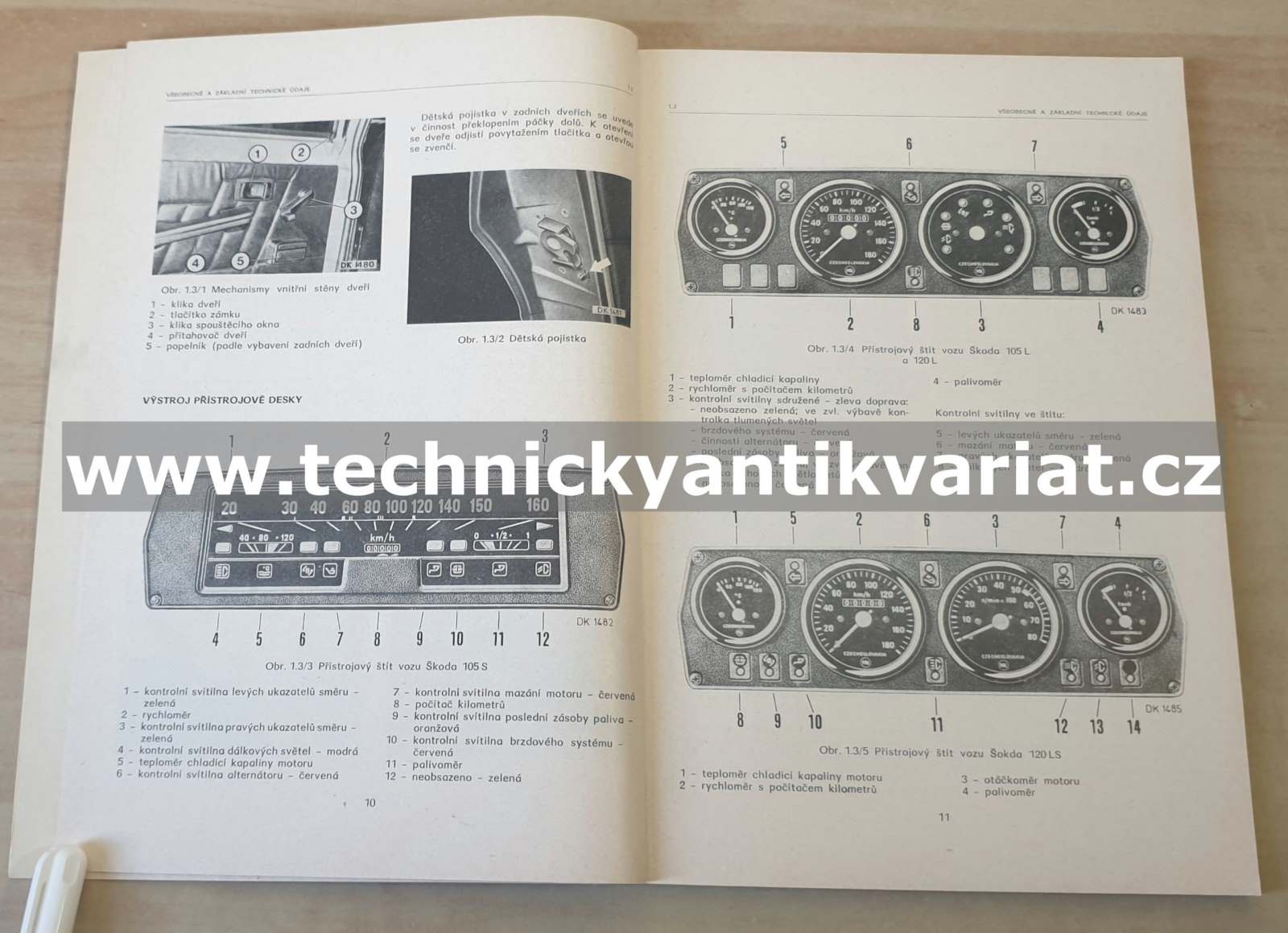 Škoda 105S, 105L, 120L, 120LS - dílenská příručka (1976)